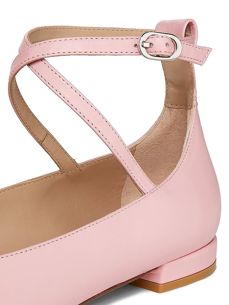 Eden Strap Leather Ballet Flats