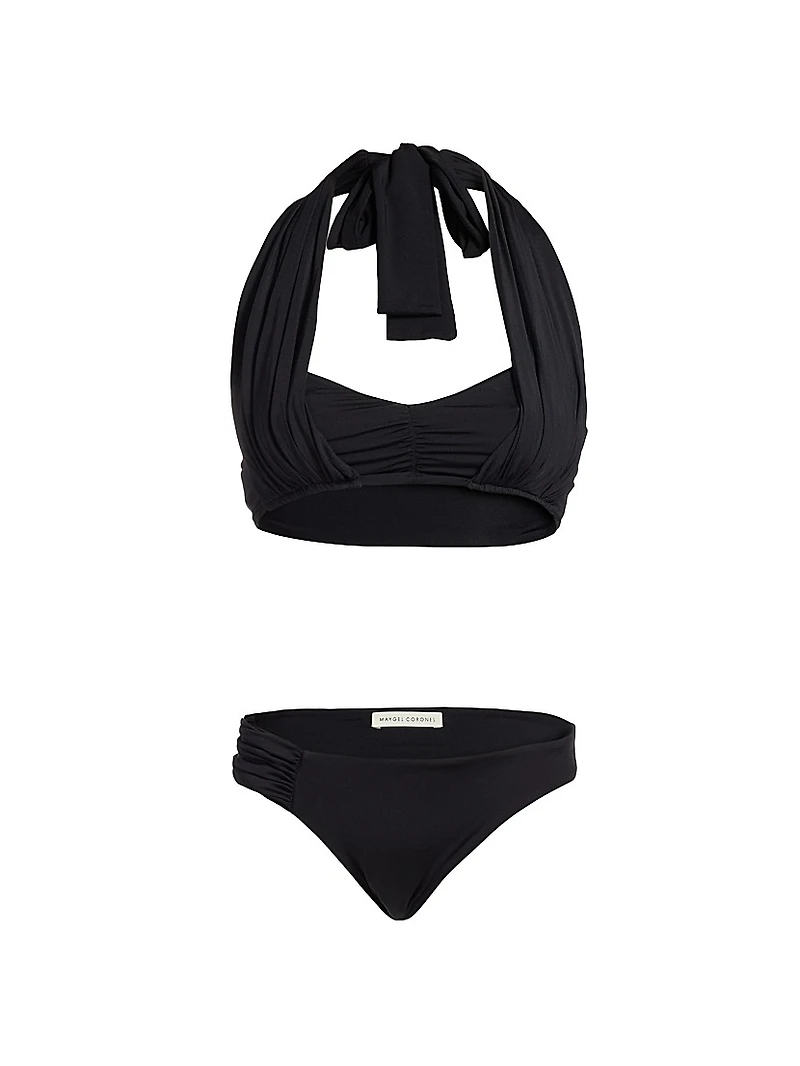Thalassa Ruched Halter Bikini