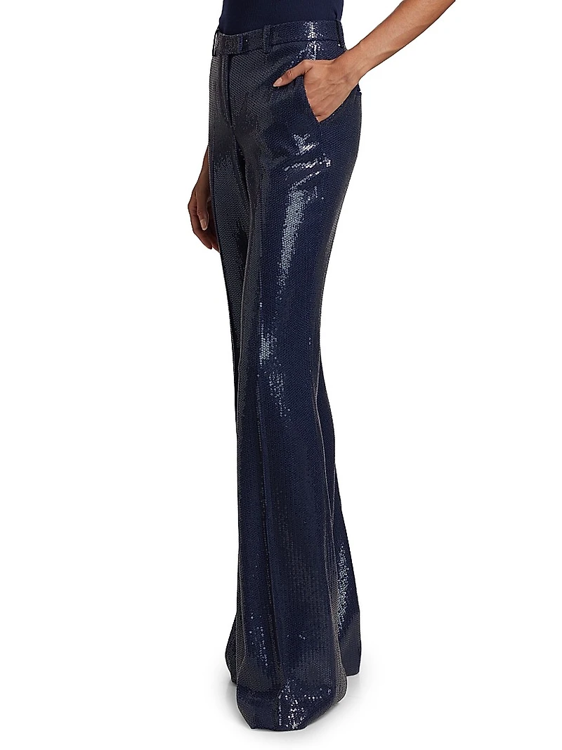 Haylee Sequined Flare Pants