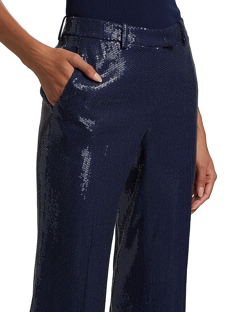 Haylee Sequined Flare Pants
