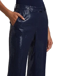 Haylee Sequined Flare Pants