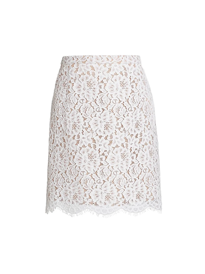 Floral Lace Miniskirt