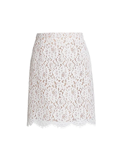Floral Lace Miniskirt