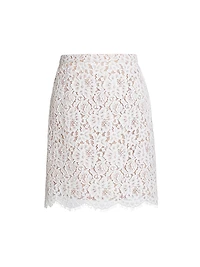 Floral Lace Miniskirt