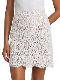 Floral Lace Miniskirt