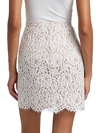 Floral Lace Miniskirt