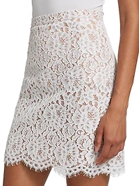 Floral Lace Miniskirt