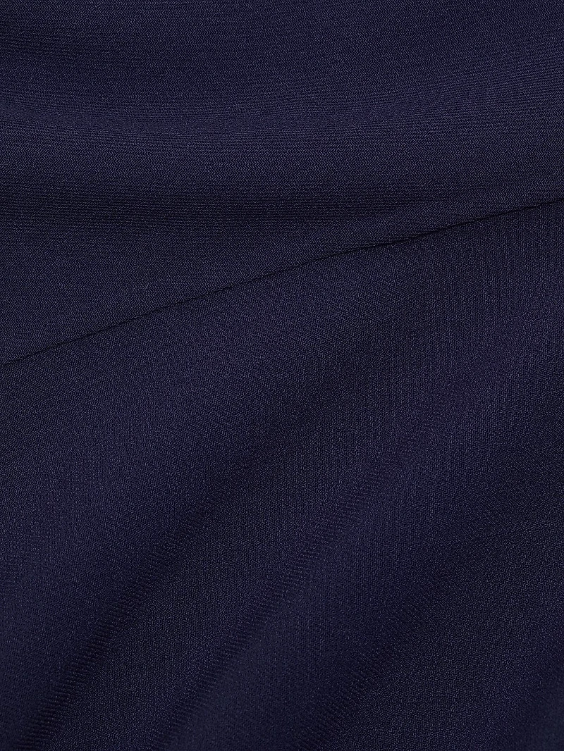Short-Sleeve Stretch Wool Handkerchief Dress