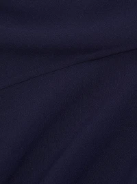 Short-Sleeve Stretch Wool Handkerchief Dress