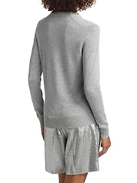 Metallic V-Neck Sweater
