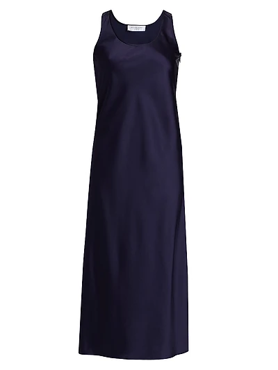 Satin U-Neck Tank Slipdress