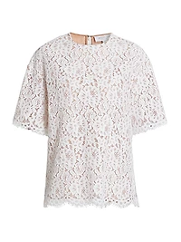Lace Oversized Crewneck T-Shirt