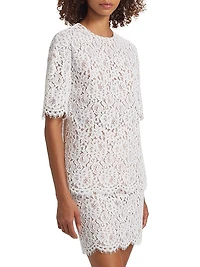 Lace Oversized Crewneck T-Shirt