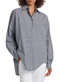 Wedge Oversized Poplin Shirt