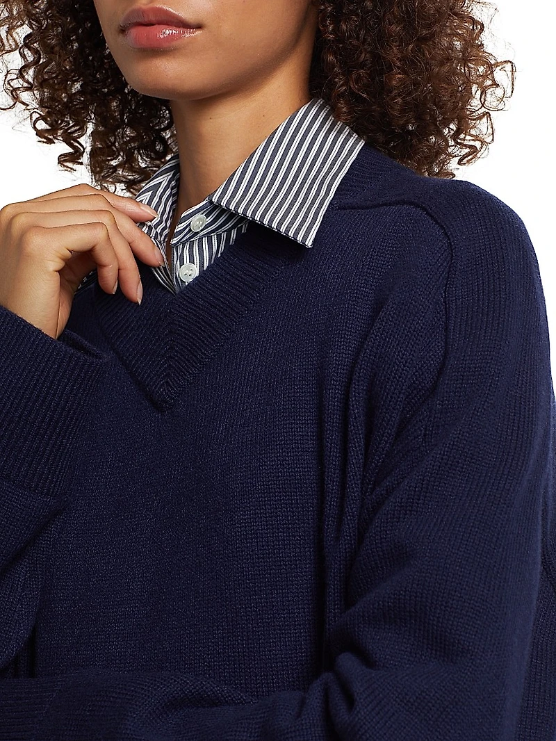 Wedge Oversized Poplin Shirt