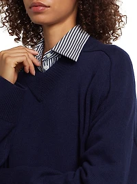 Wedge Oversized Poplin Shirt