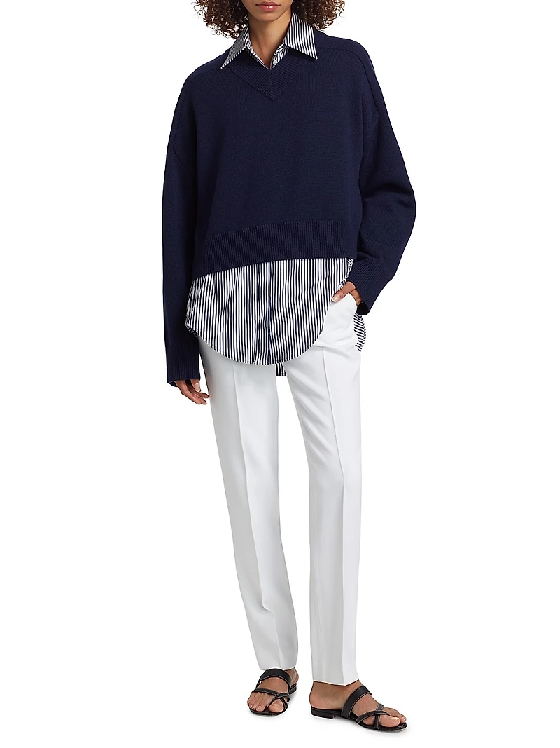 Wedge Oversized Poplin Shirt