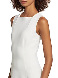 Square-Neck Sheath Midi-Dress