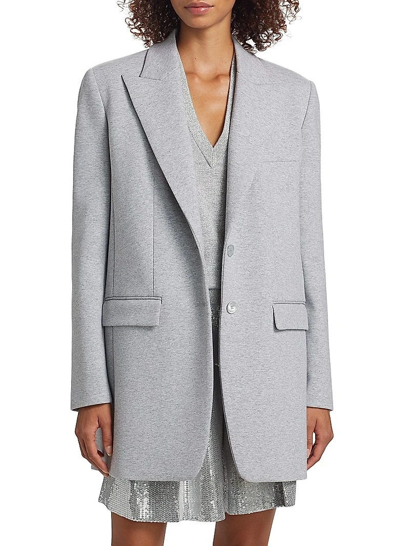 Cotton Jersey Boyfriend Blazer