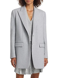 Cotton Jersey Boyfriend Blazer