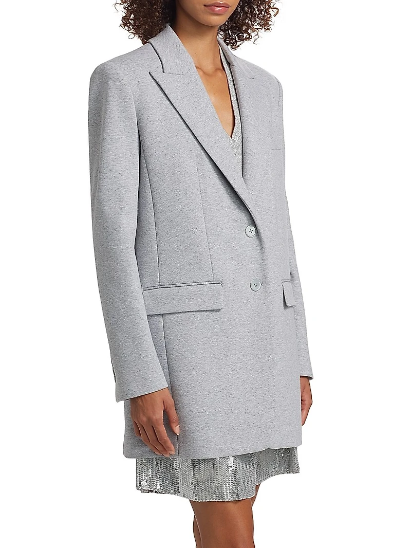 Cotton Jersey Boyfriend Blazer