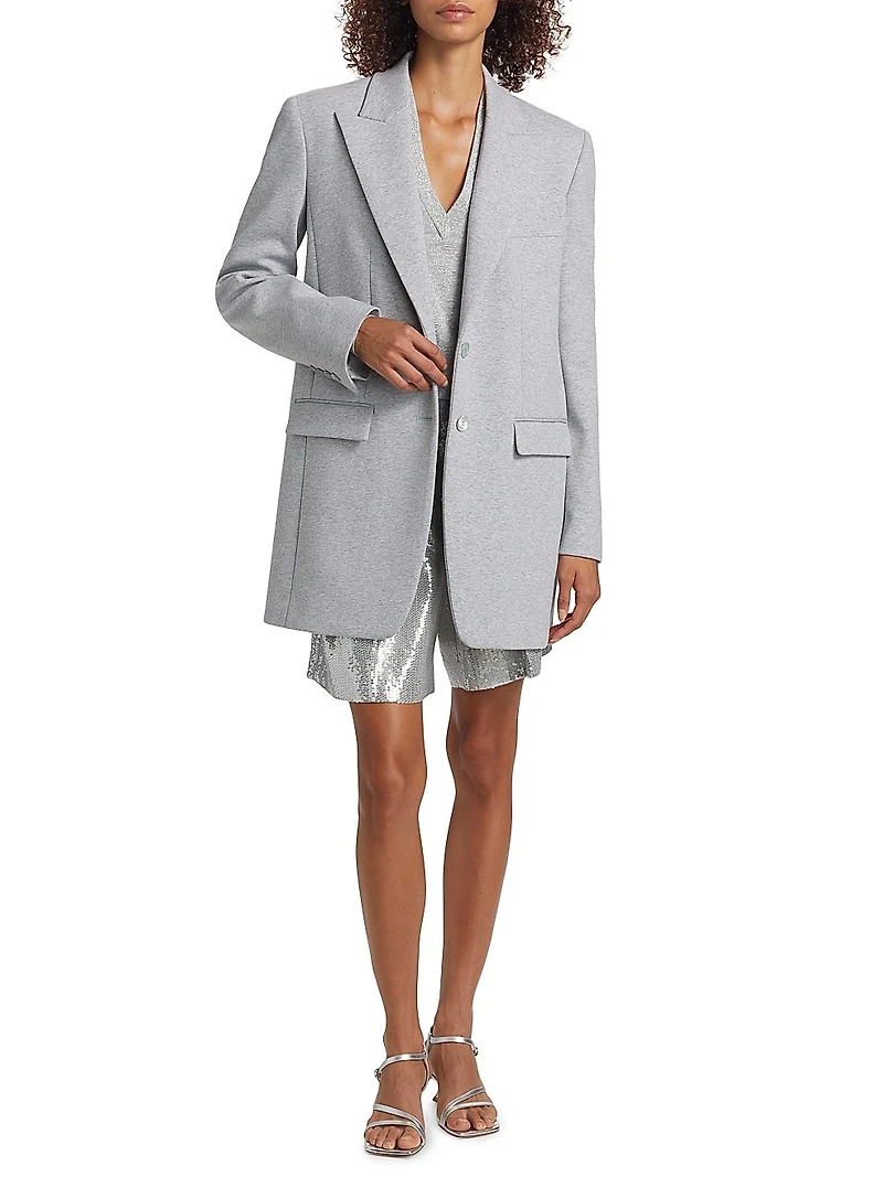 Cotton Jersey Boyfriend Blazer