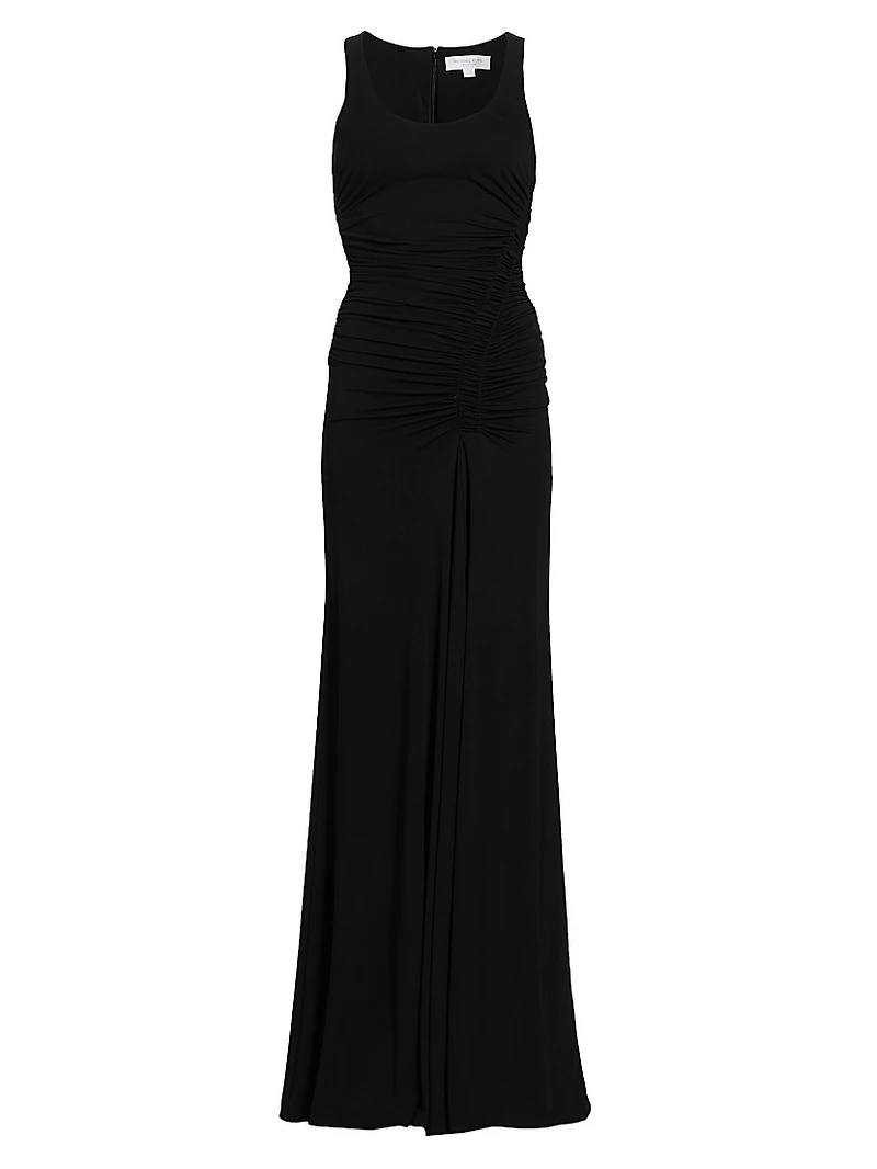 Ruched Matte Jersey Tank Gown