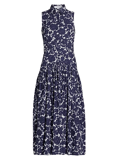 Floral Drop-Waist Shirtdress