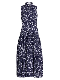 Floral Drop-Waist Shirtdress