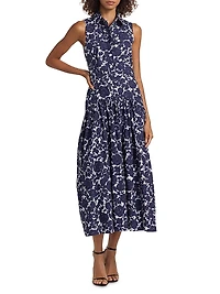 Floral Drop-Waist Shirtdress