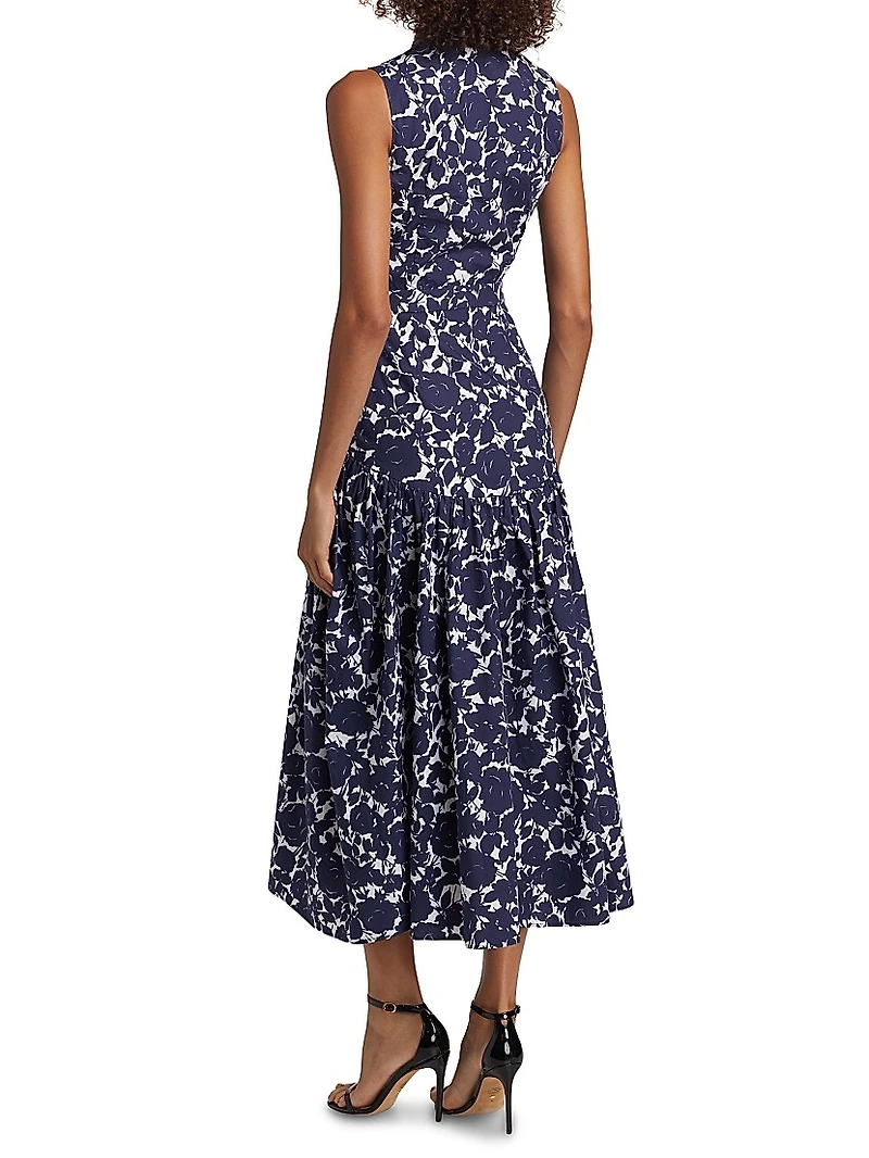 Floral Drop-Waist Shirtdress