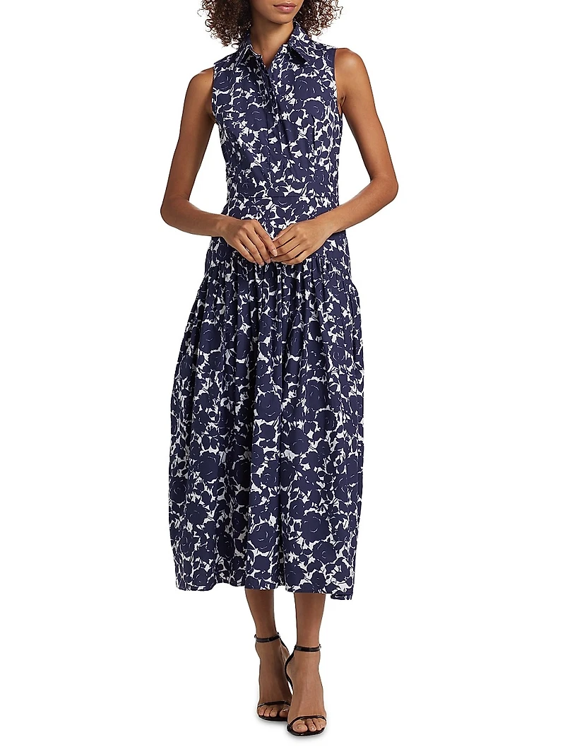 Floral Drop-Waist Shirtdress