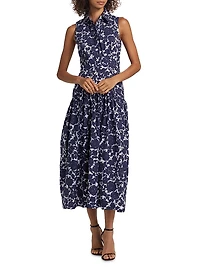 Floral Drop-Waist Shirtdress