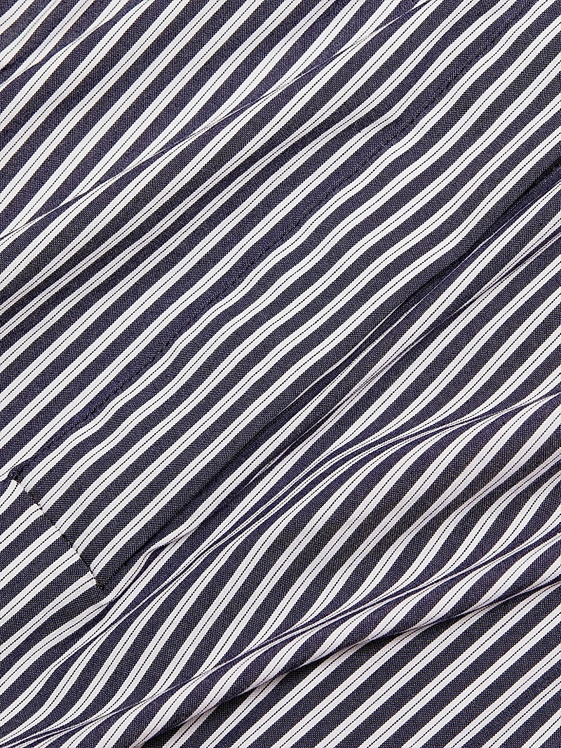 Striped Stretch Poplin Shirtdress
