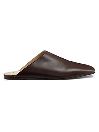 Alba Waxed Leather Mules
