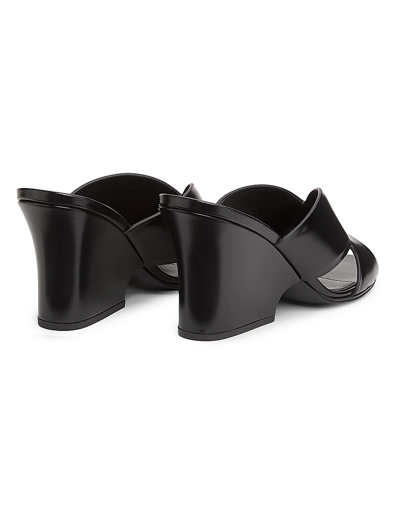 Vera 80MM Heeled Leather Mules