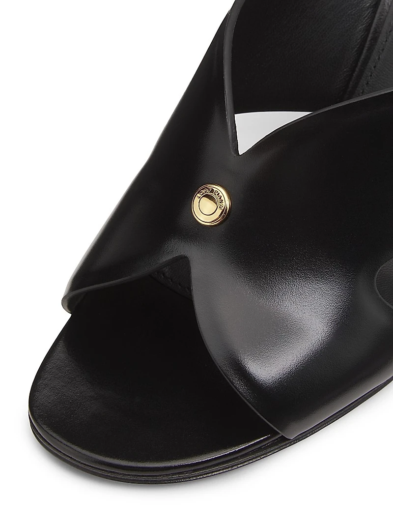 Vera 80MM Heeled Leather Mules