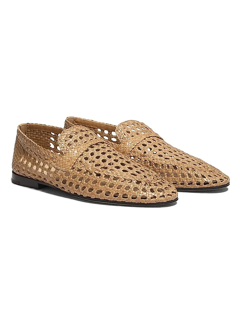 Leon Woven Leather Loafers