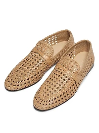 Leon Woven Leather Loafers