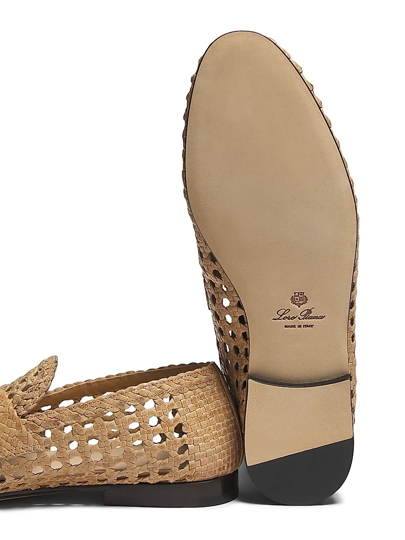 Leon Woven Leather Loafers