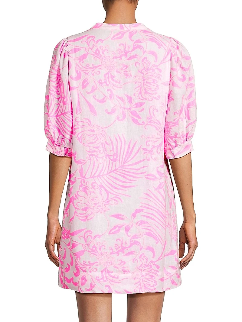 Mialeigh Palm Print Shift Dress