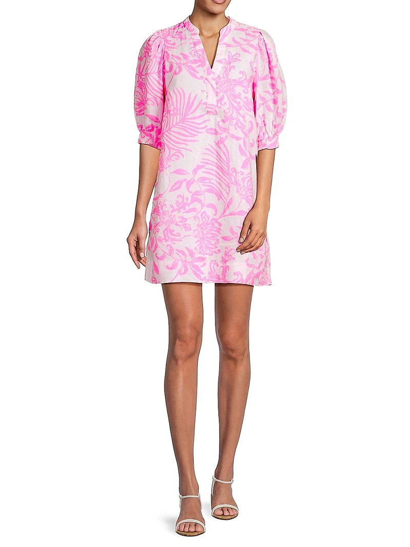 Mialeigh Palm Print Shift Dress