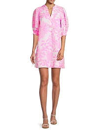 Mialeigh Palm Print Shift Dress