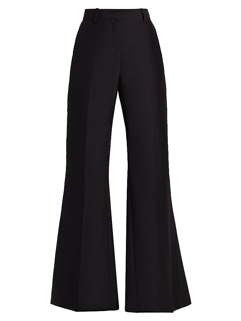 Leyva Wool-Silk Flared Pants