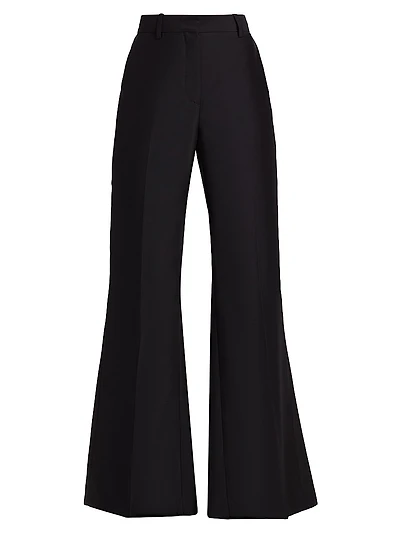 Leyva Wool-Silk Flared Pants