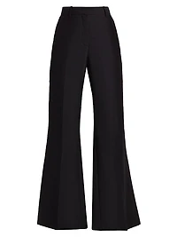 Leyva Wool-Silk Flared Pants