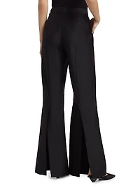 Leyva Wool-Silk Flared Pants