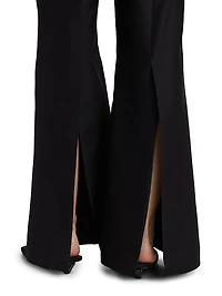 Leyva Wool-Silk Flared Pants