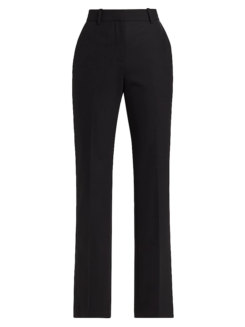 Anita Stretch-Wool Straight-Leg Pants
