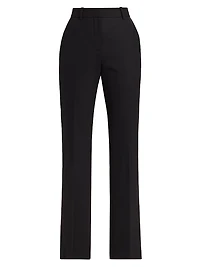 Anita Stretch-Wool Straight-Leg Pants
